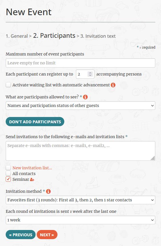 Define invitation method