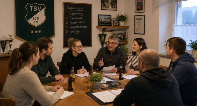 Club members voting at an annual general meeting